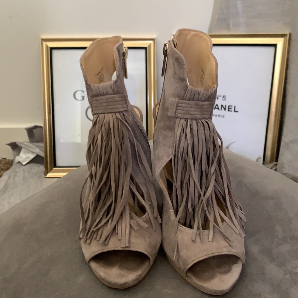 Vince Camuto Fringe Suede heels